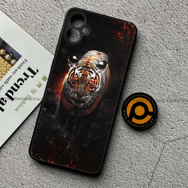 Samsung Galaxy A05 - Tiger Art Design 6 - Premium Metal Printed soft Bumper shock Proof Case CS-37757